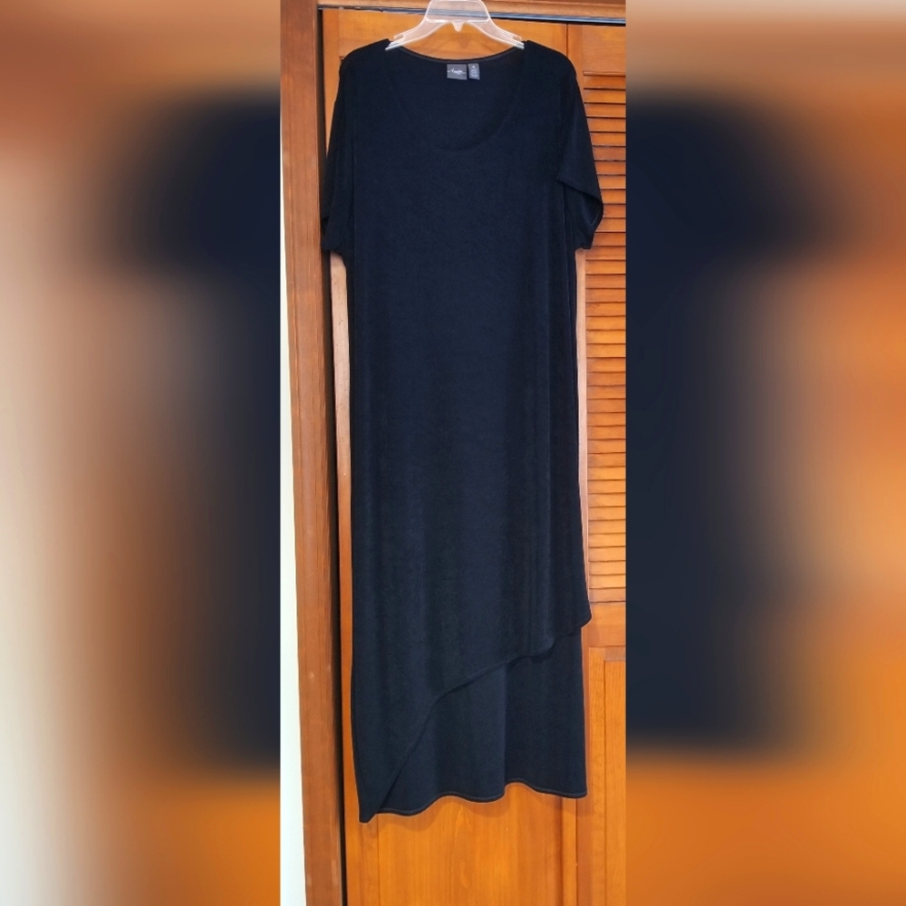 Chico's Travelers Black Short sleeve Maxi Dress Never Worn